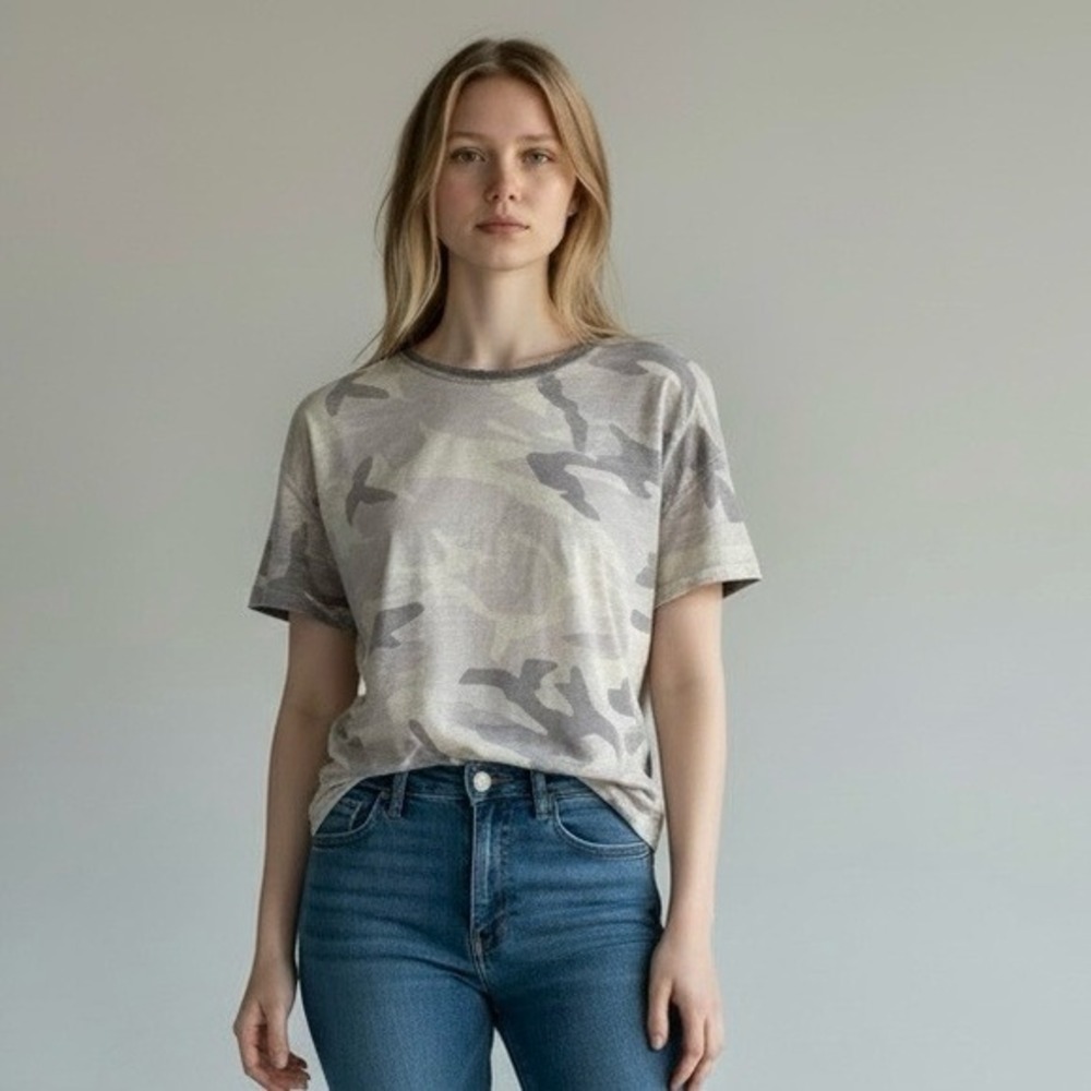 4/$40 We The Free Camo Print Women's Short Sleeve T-Shirt